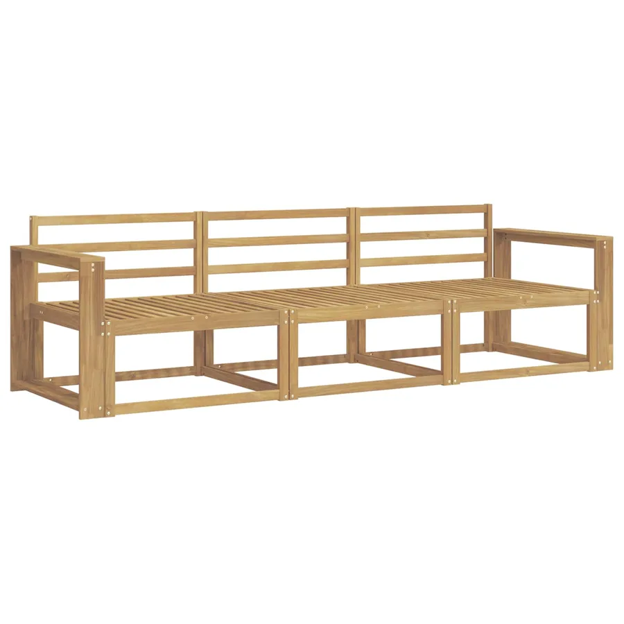 Ensemble de canapés d'extérieur 3 pcs Blanc 257,5 x 83 x 73 cm - 2