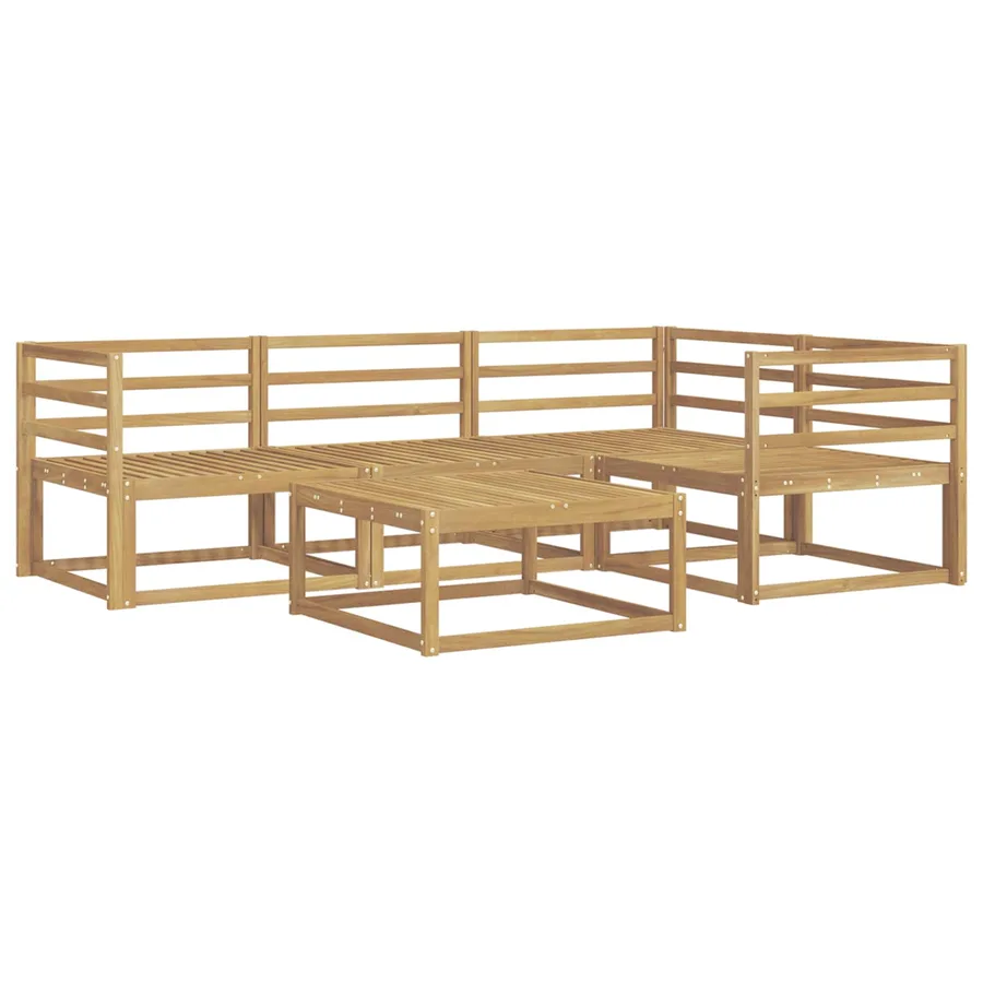 Ensemble de canapés d'extérieur 5 pcs Blanc 79 x 79 x 37 cm - 2