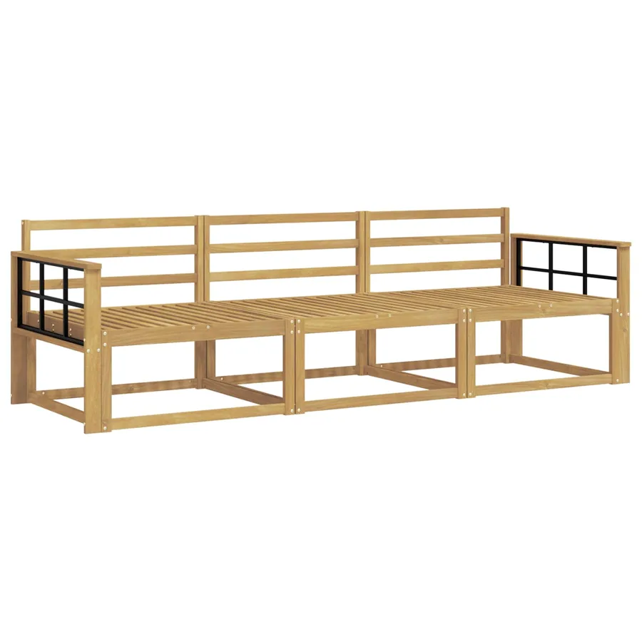Ensemble de canapés d'extérieur 3 pcs Blanc 249,5 x 83 x 73 cm - 2
