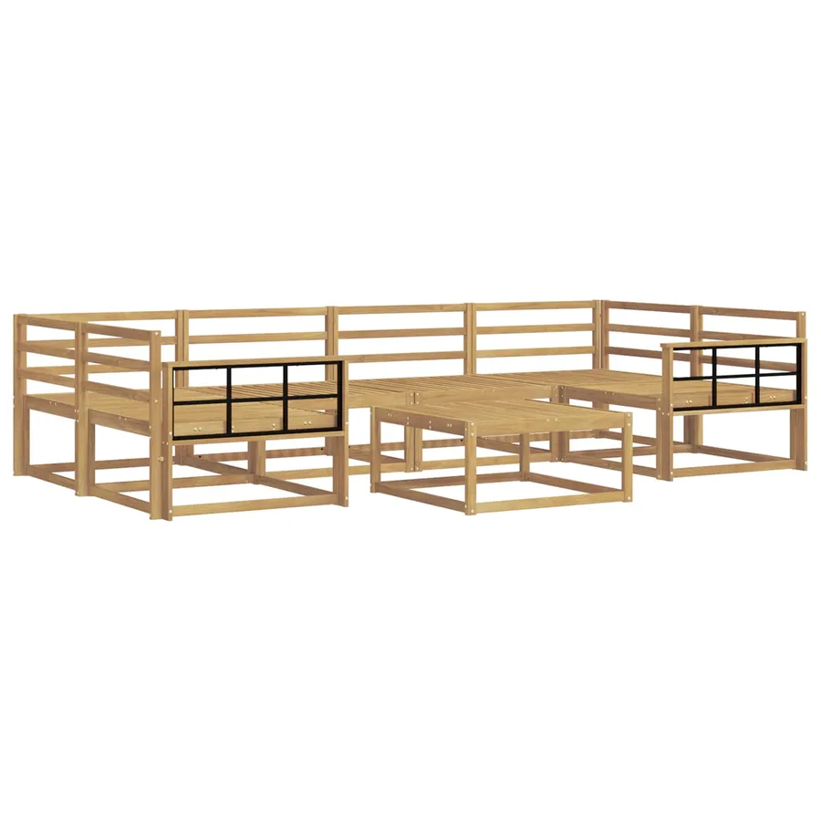 Ensemble de canapés d'extérieur 7 pcs Blanc - 2