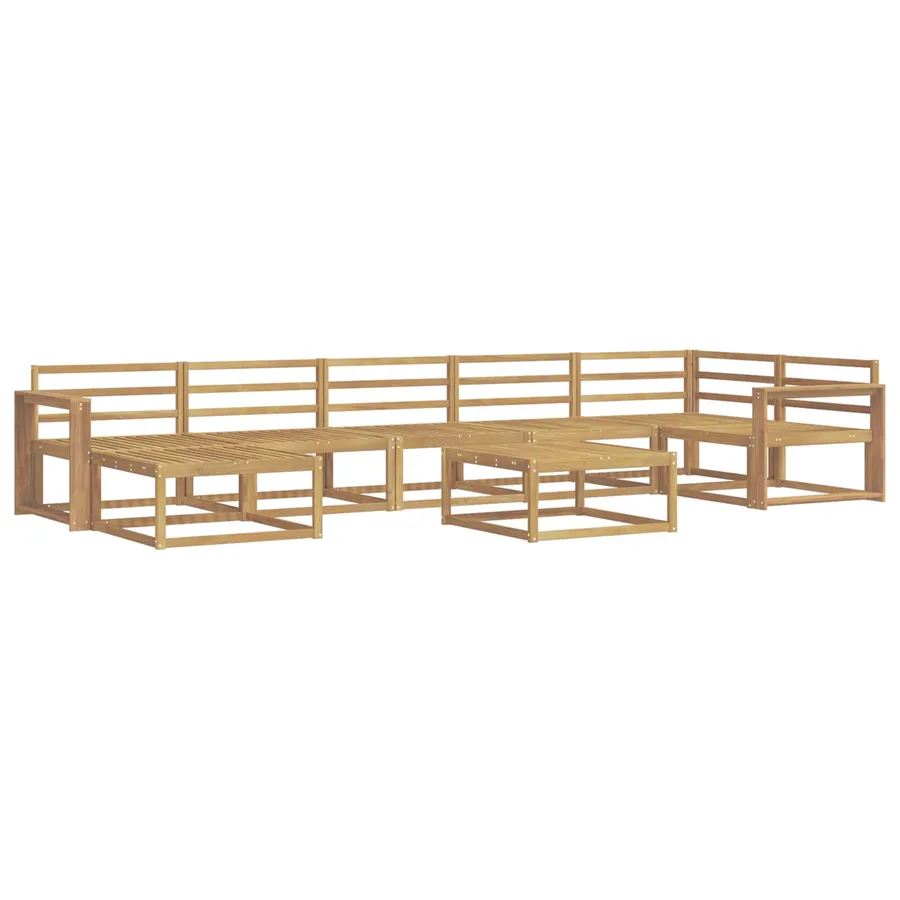 Ensemble de canapés d'extérieur 8 pcs Blanc - 2