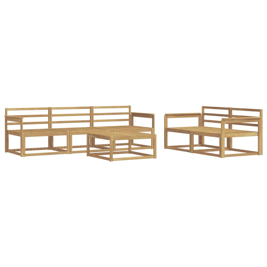Ensemble de canapés d'extérieur 6 pcs Blanc - 2