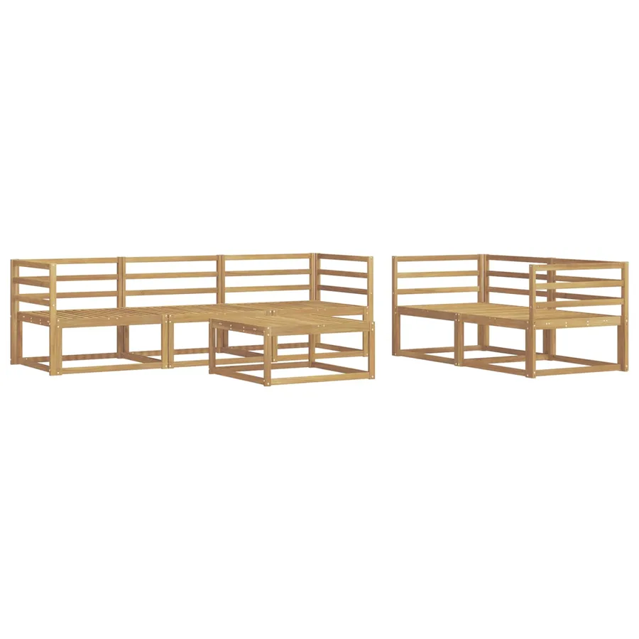 Ensemble de canapés d'extérieur 6 pcs Blanc - 2