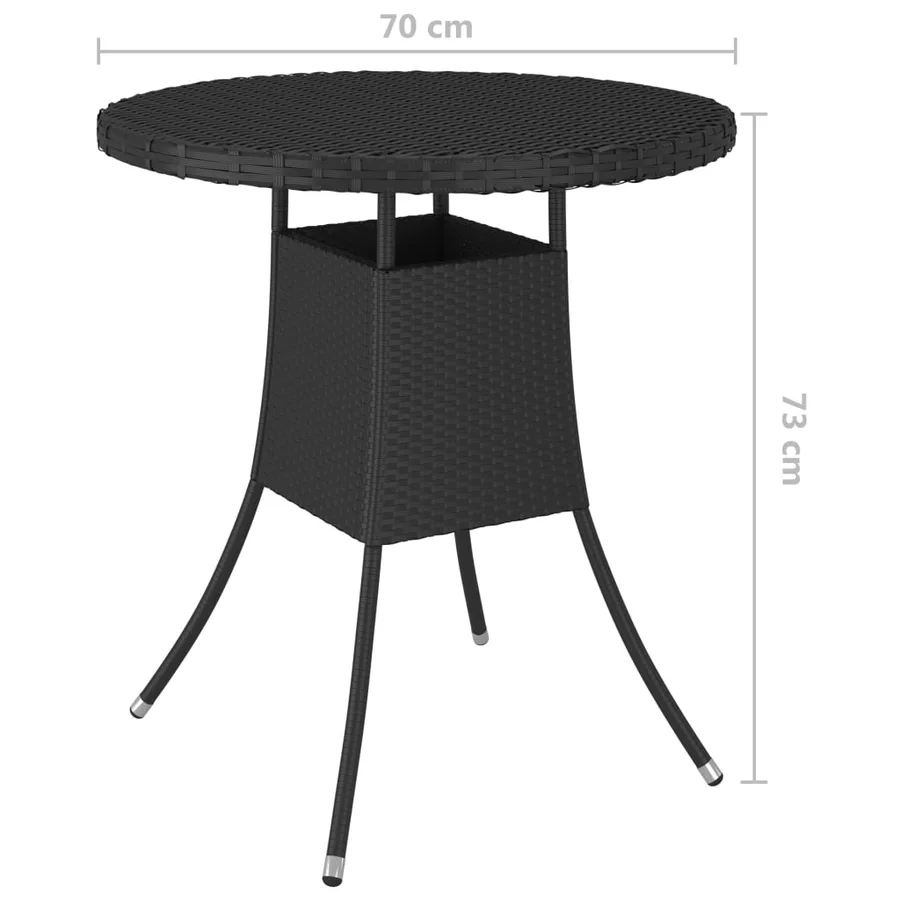 Salon de jardin 9 pcs avec coussins Résine tressée Noir - 12