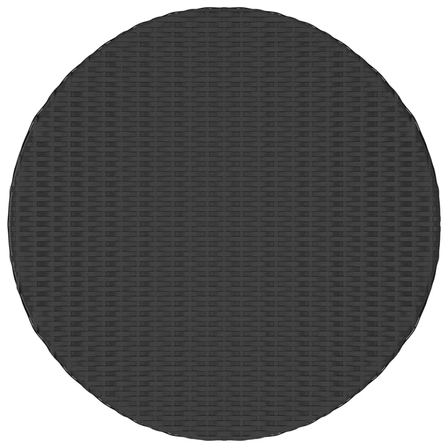 Salon de jardin 9 pcs avec coussins Résine tressée Noir - 16