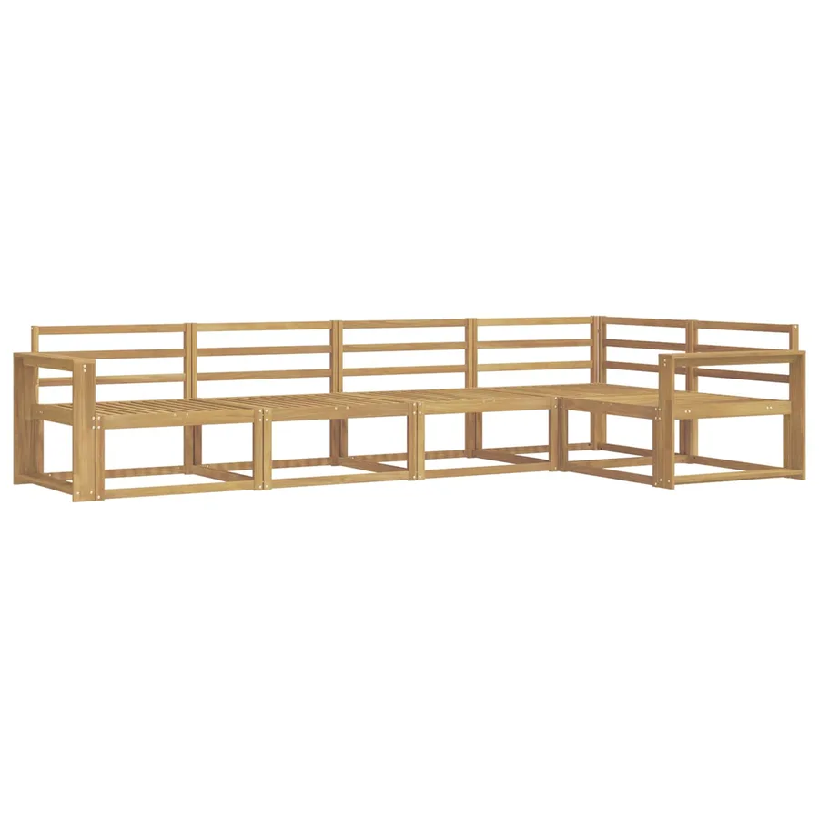 Ensemble de canapés d'extérieur 5 pcs Blanc - 2