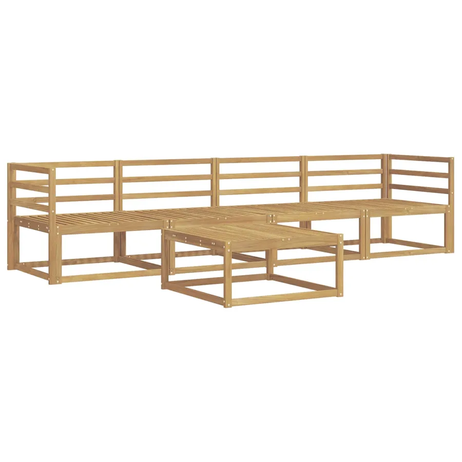 Ensemble de canapés d'extérieur 5 pcs Blanc 79 x 79 x 37 cm - 2