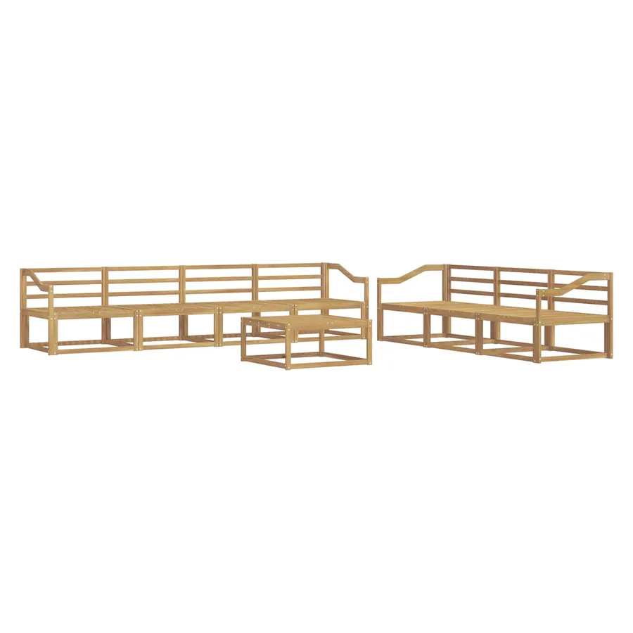 Ensemble de canapés d'extérieur 8 pcs Blanc - 2