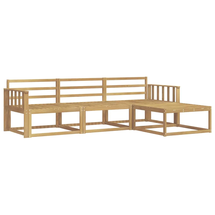 Ensemble de canapés d'extérieur 4 pcs Blanc - 2