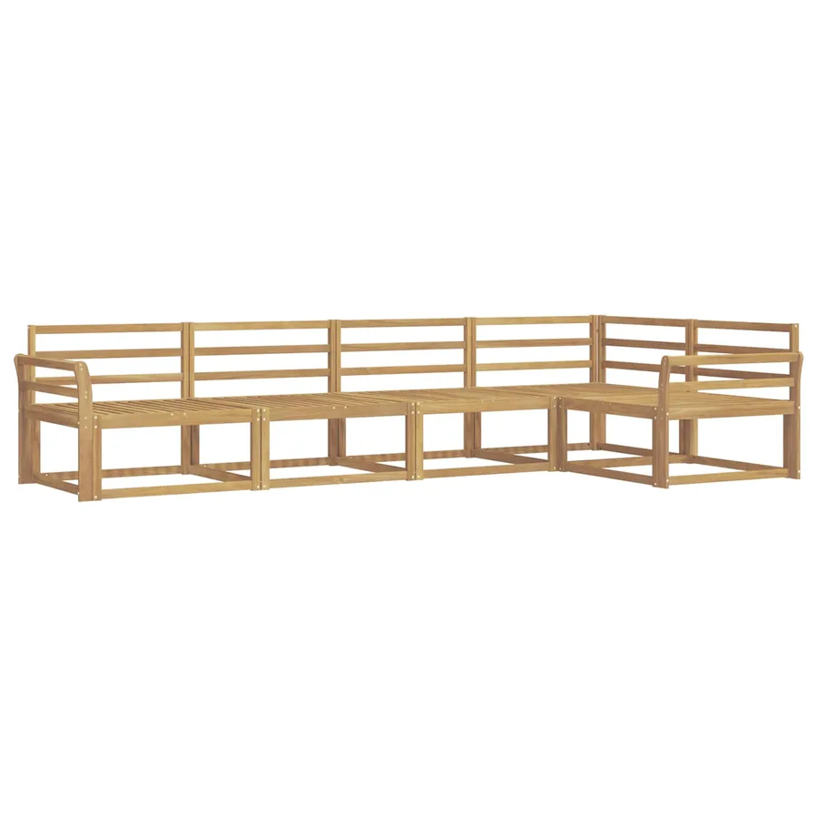 Ensemble de canapés d'extérieur 5 pcs Blanc 329 x 170,5 x 73 cm - 2