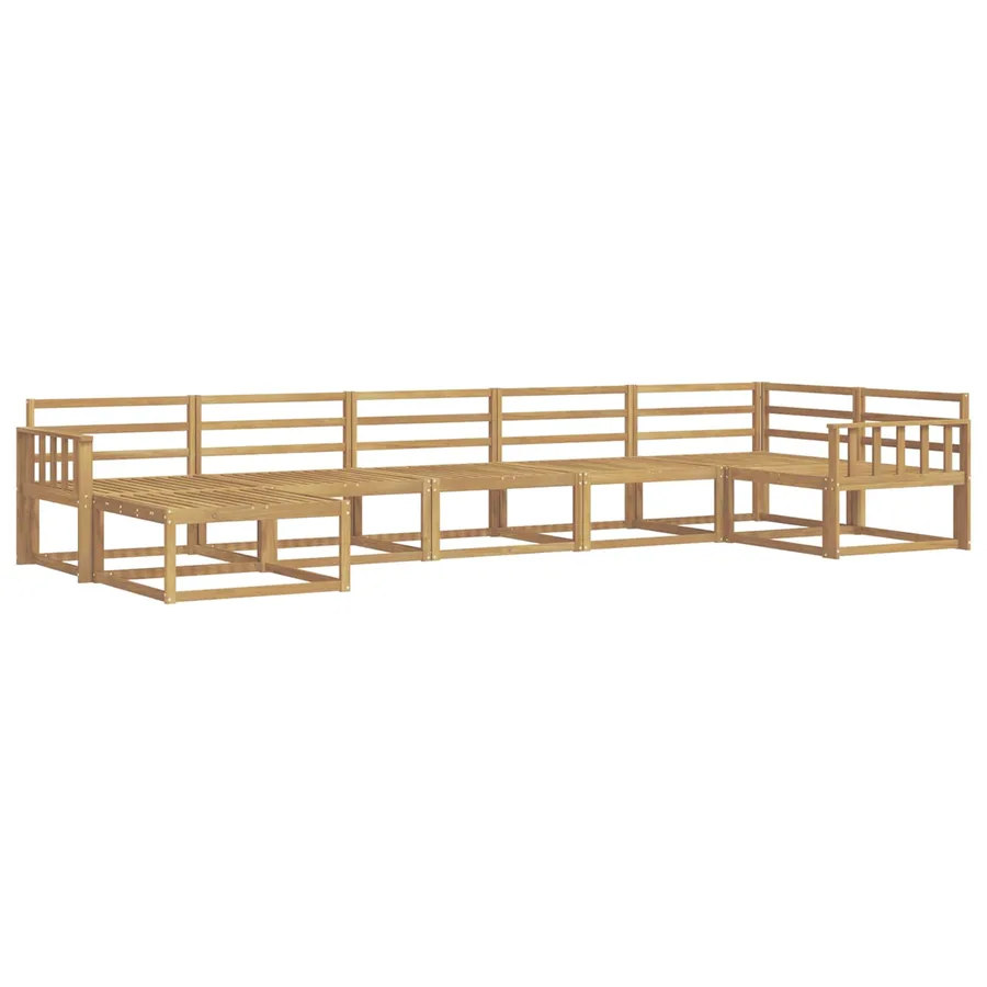 Ensemble de canapés d'extérieur 7 pcs Blanc - 2