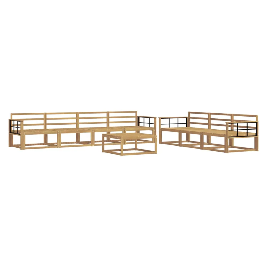 Ensemble de canapés d'extérieur 8 pcs Blanc - 2