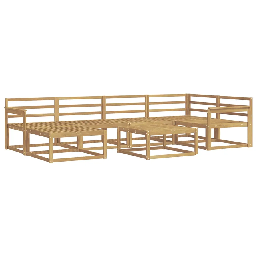 Ensemble de canapés d'extérieur 7 pcs Blanc - 2