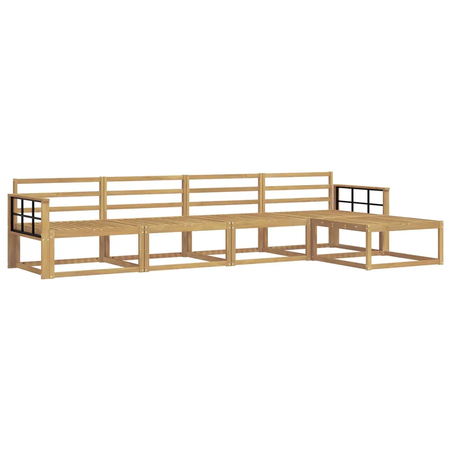 Ensemble de canapés d'extérieur 5 pcs Blanc 329 x 162,5 x 73 cm - 2