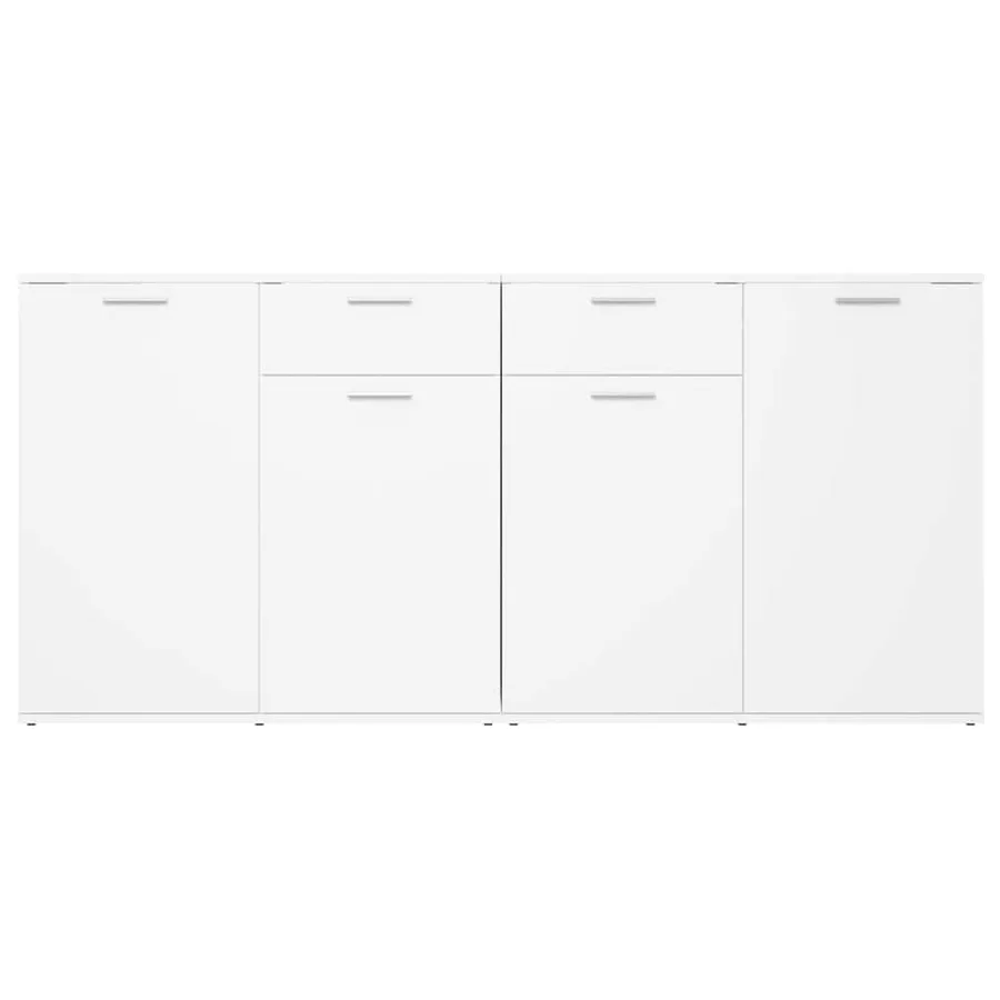 Buffet Blanc 160x36x75 cm Bois d'ingénierie - 7