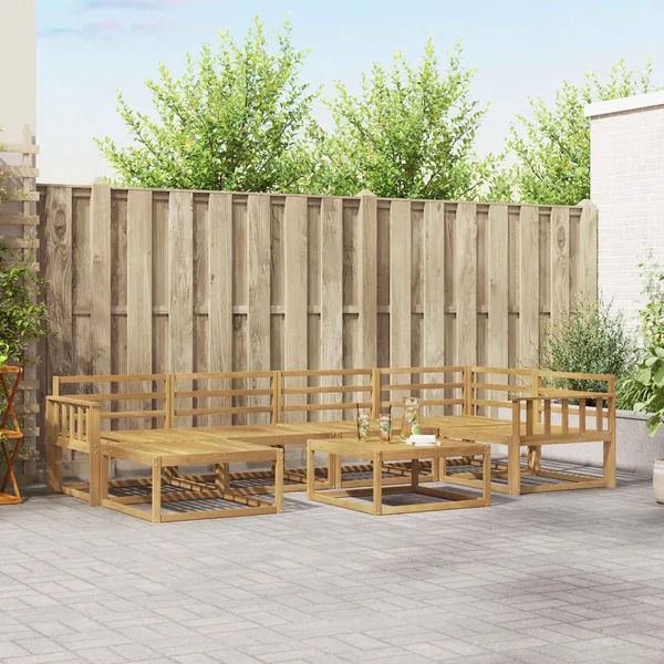 Ensemble de canapés d'extérieur 7 pcs Blanc