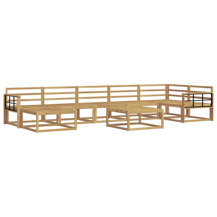 Ensemble de canapés d'extérieur 8 pcs Blanc - 2