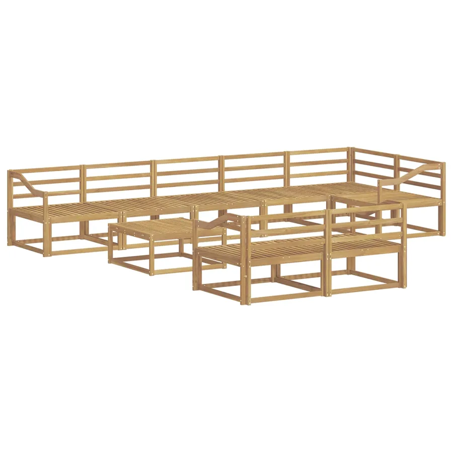 Ensemble de canapés d'extérieur 9 pcs Blanc 79 x 79 x 37 cm - 2