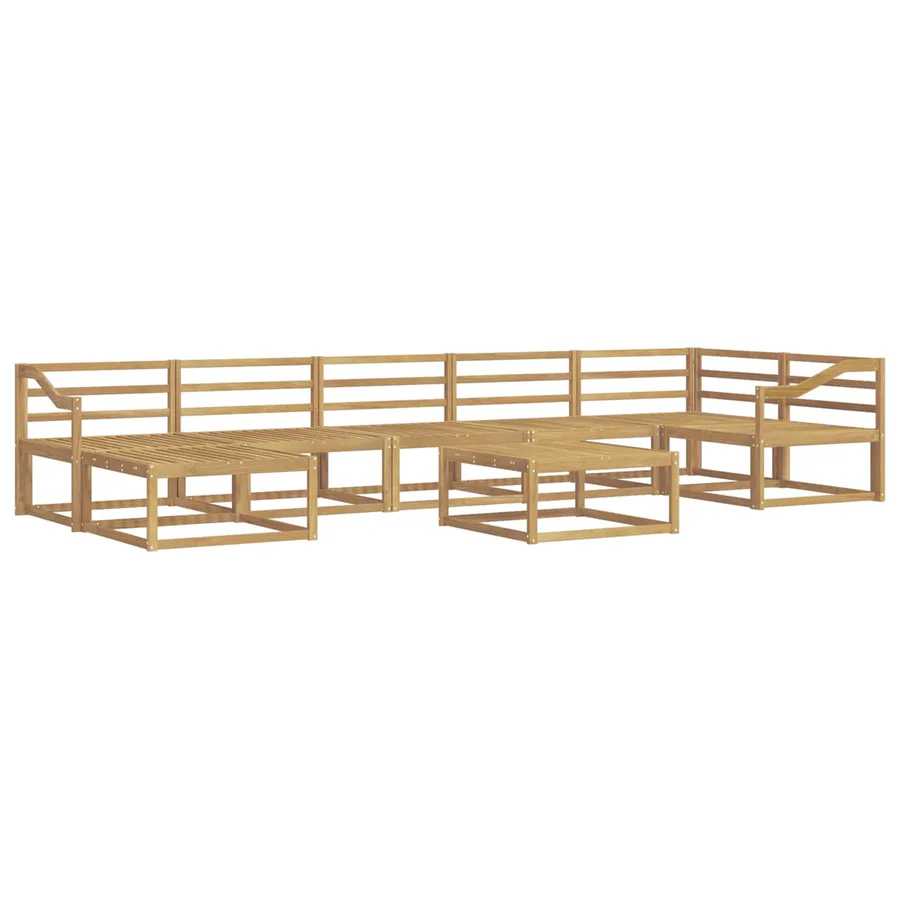 Ensemble de canapés d'extérieur 8 pcs Blanc - 2