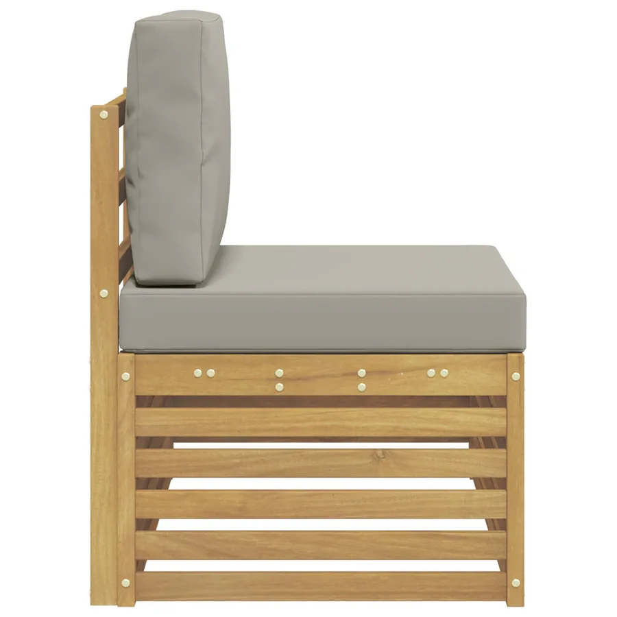 Canapé d'extérieur en bout Bois d'Acacia Massif Blanc - 4
