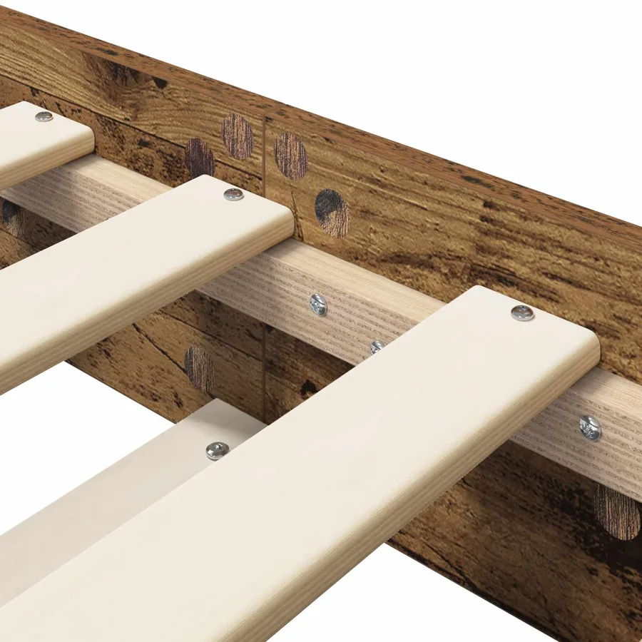 Cadre de lit Bois ancien 80 x 200 cm Bois d'ingénierie - 5