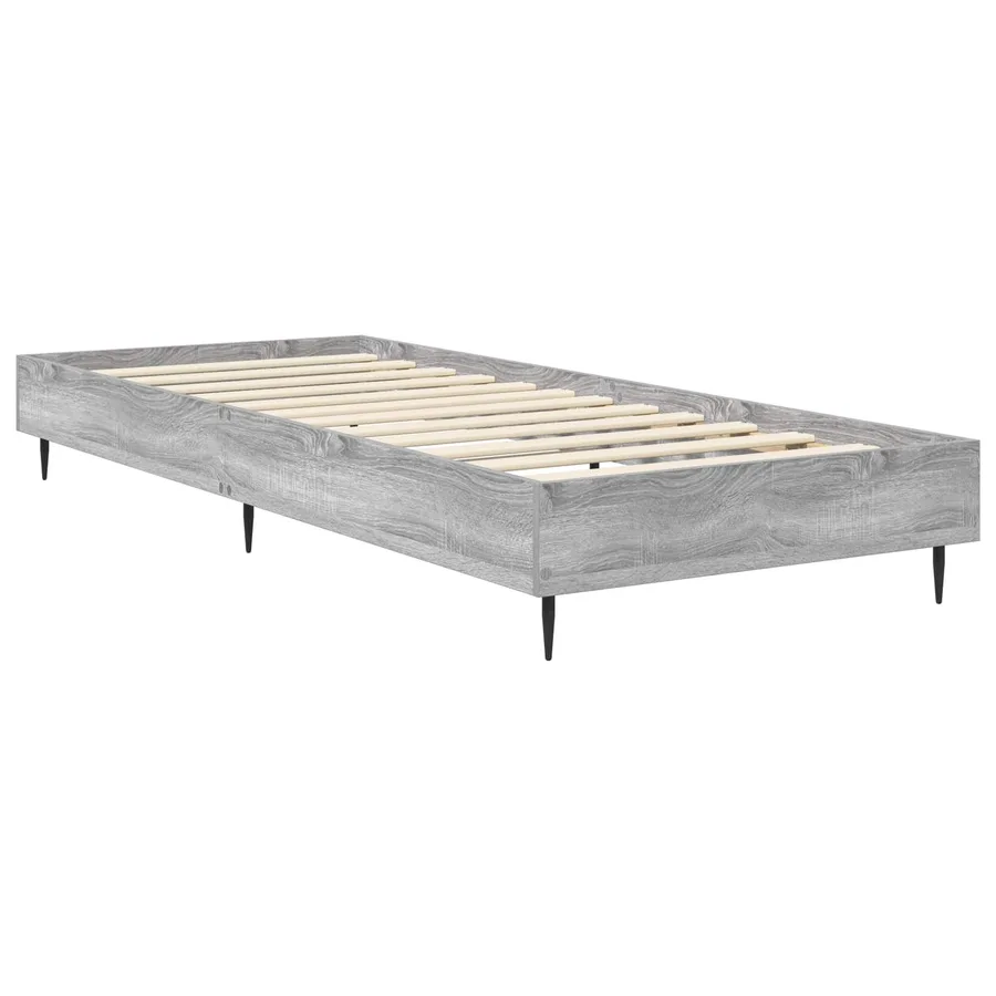 Cadre de lit Sonoma gris 80 x 200 cm Bois d'ingénierie - 2
