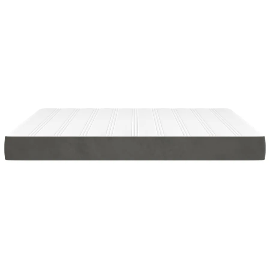 Matelas de lit à ressorts ensachés fermeté moyenne Gris foncé 180x200x20 cm - 4