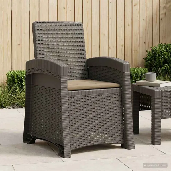 Chaise de jardin inclinable imitant le rotin PP