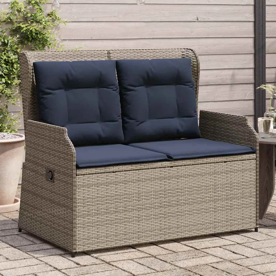 Banc de jardin Gris polyrotin - 3