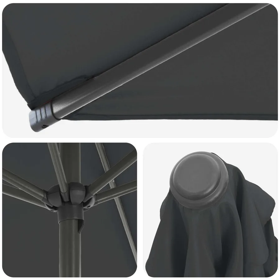 Parasol de jardin avec base 270 x 270 cm Polyester - 5