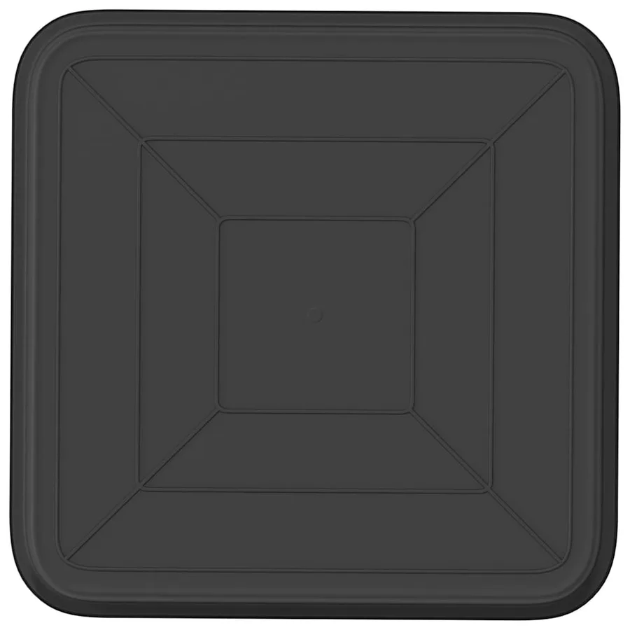 Plateau carré à fleurs 24 pcs Noir 32 x 32 x 2,5 cm Plastique - 6