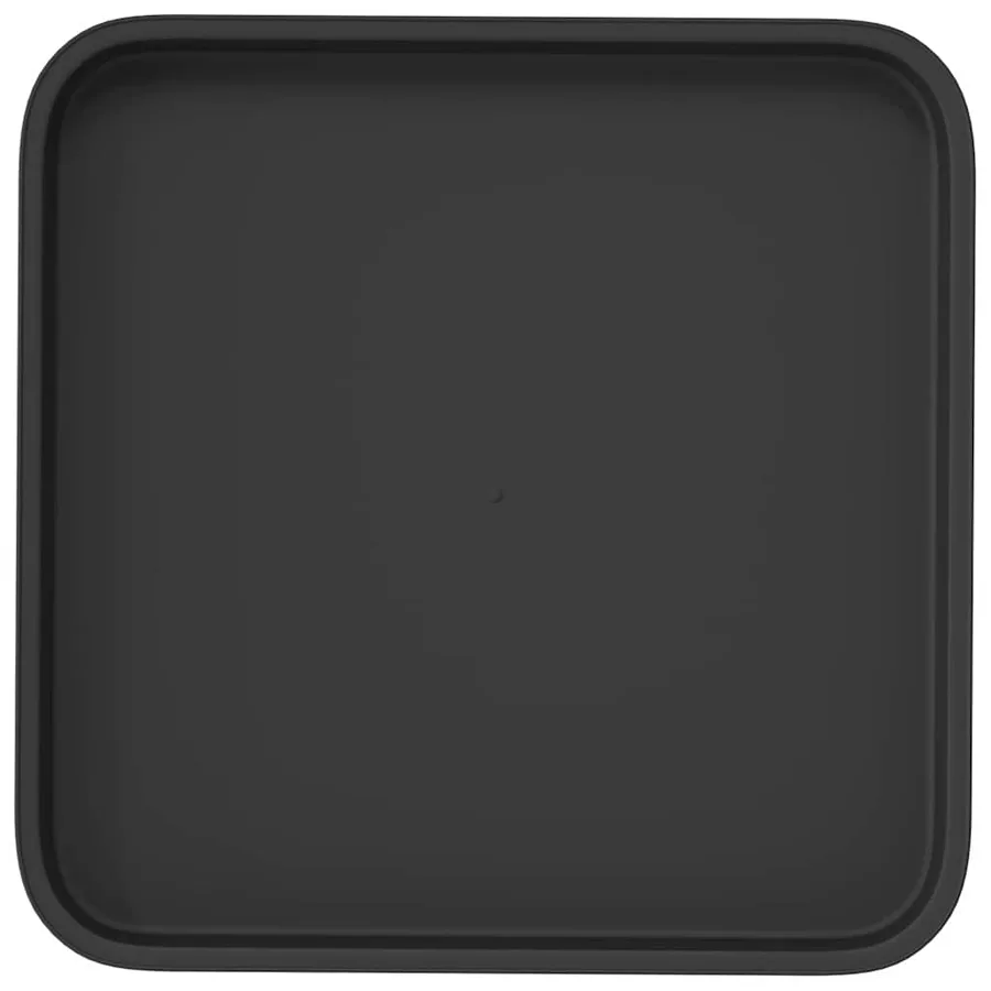 Plateau carré à fleurs 24 pcs Noir 32 x 32 x 2,5 cm Plastique - 7