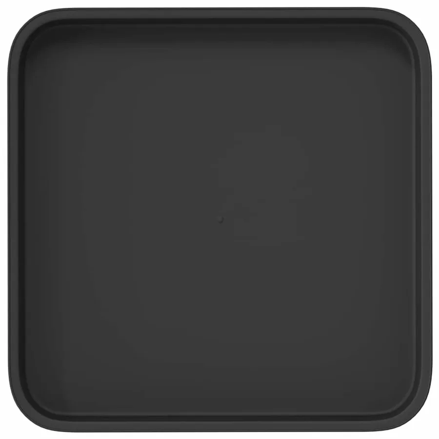 Plateau carré à fleurs 6 pcs Noir 21 x 21 x 2 cm Plastique - 7