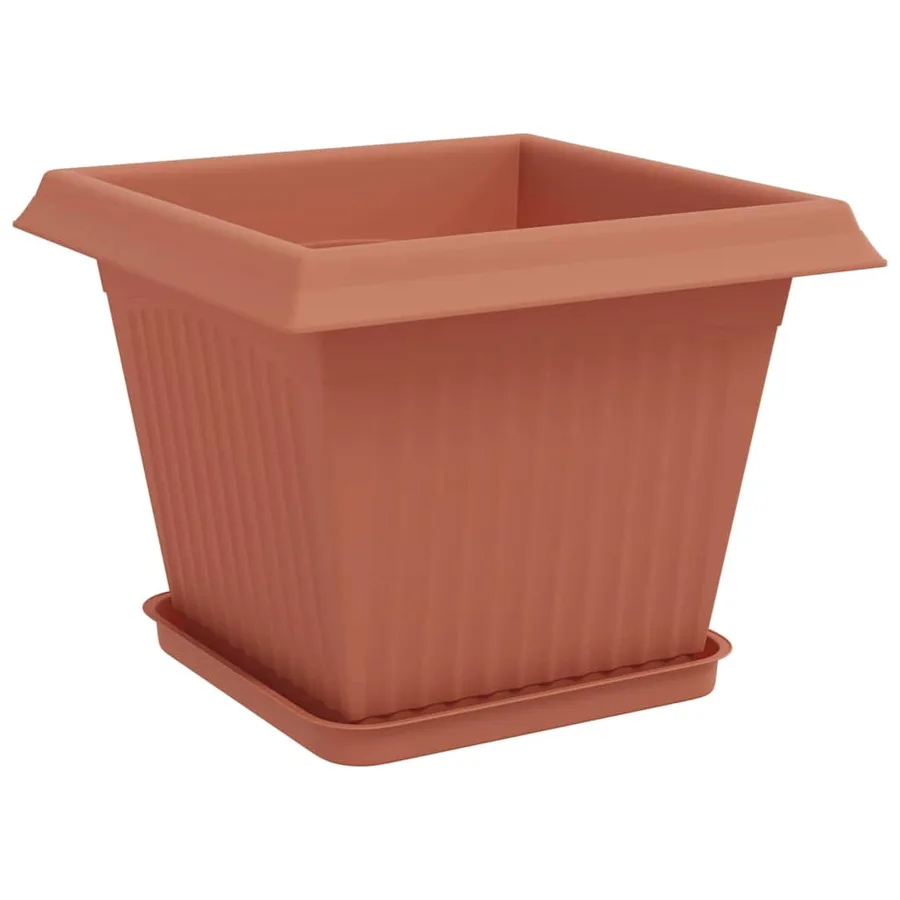 Pots de plantes 6 pcs Rouge brique 28,5 x 28,5 x 22 cm - 5