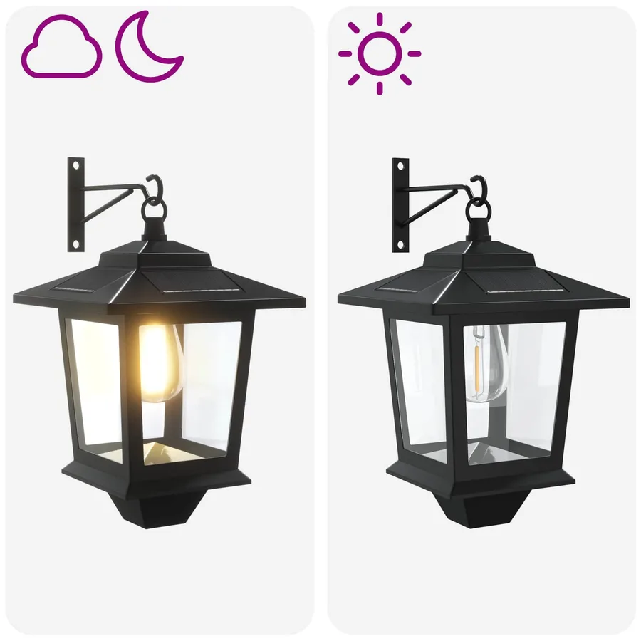 Lampe Murale 2 pc Noir 19 x 14 x 25 cm Acier inoxydable et ABS - 9