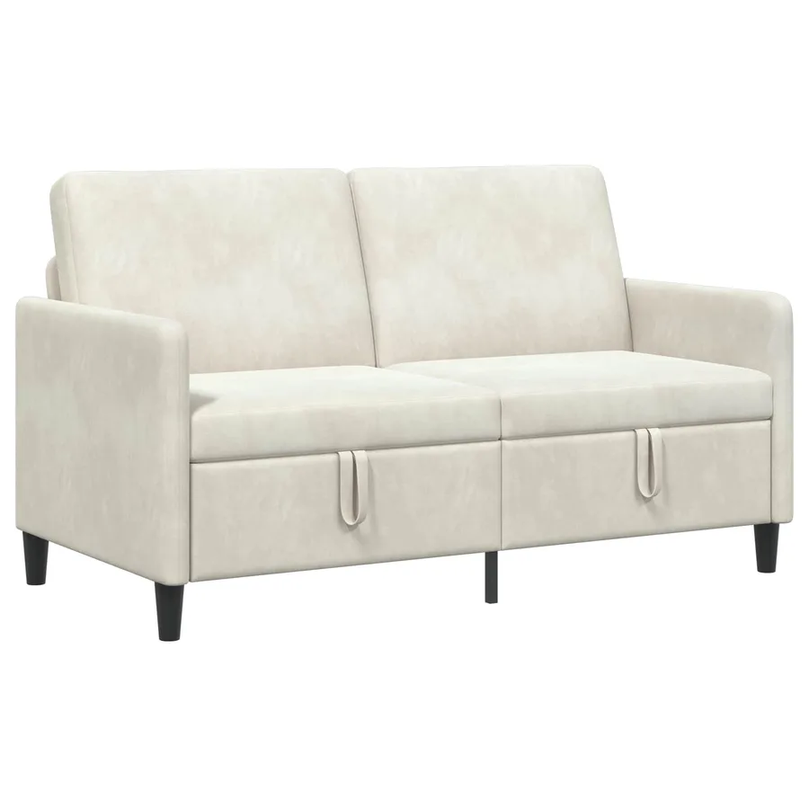 Sofa avec rangement Crème 152 x 78 x 87 cm Polyester - 2