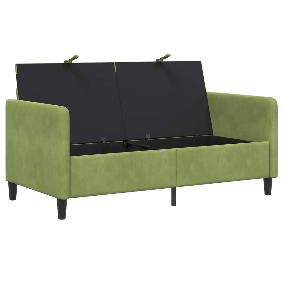 Sofa avec rangement Vert clair 152 x 78 x 87 cm Polyester - 4