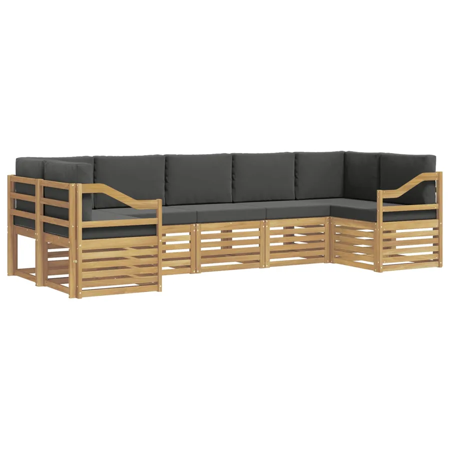Ensemble de canapé d'angle 7 pcs Blanc et anthracite - 2