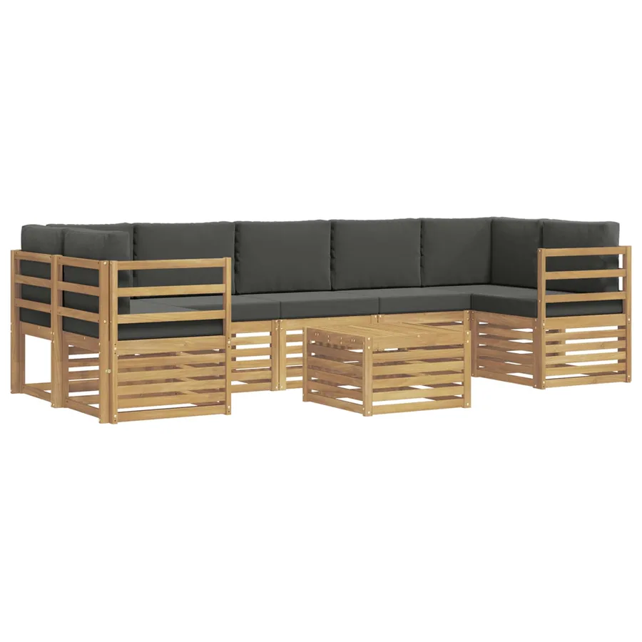 Ensemble de canapés d'extérieur 8 pcs Blanc et anthracite - 2