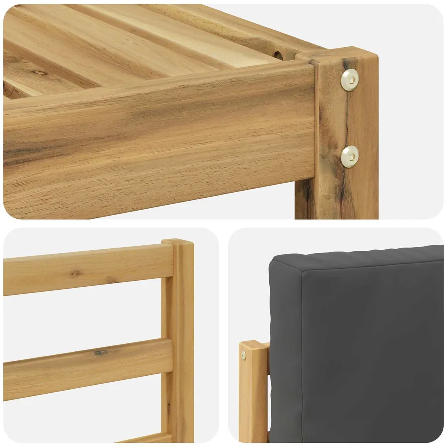 Ensemble de canapés d'extérieur 8 pcs Blanc et anthracite - 6