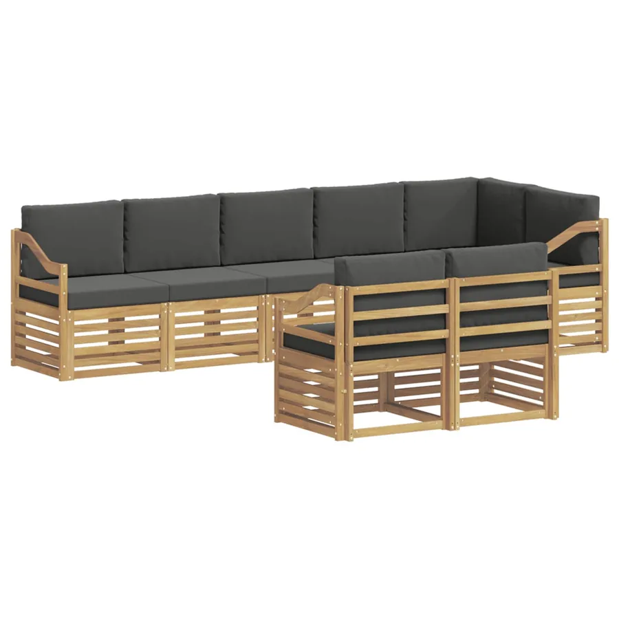 Ensemble de canapés d'extérieur 8 pcs Blanc et anthracite - 2