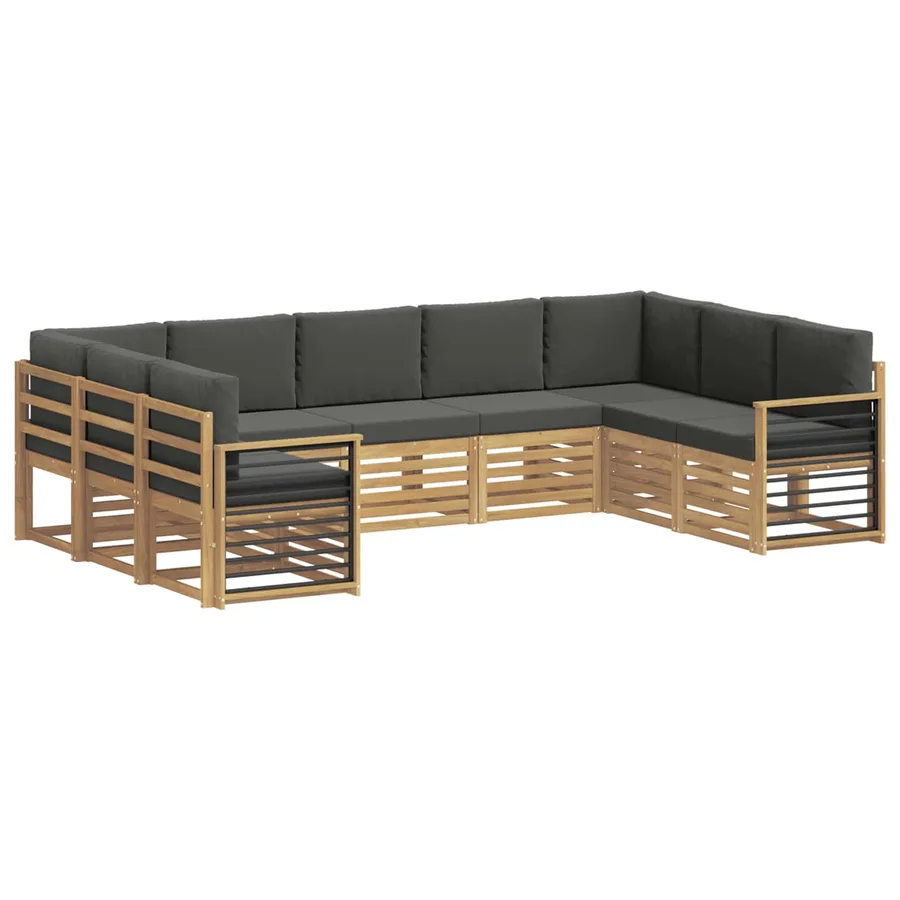 Ensemble de canapé d'angle 9 pcs Blanc et anthracite - 2