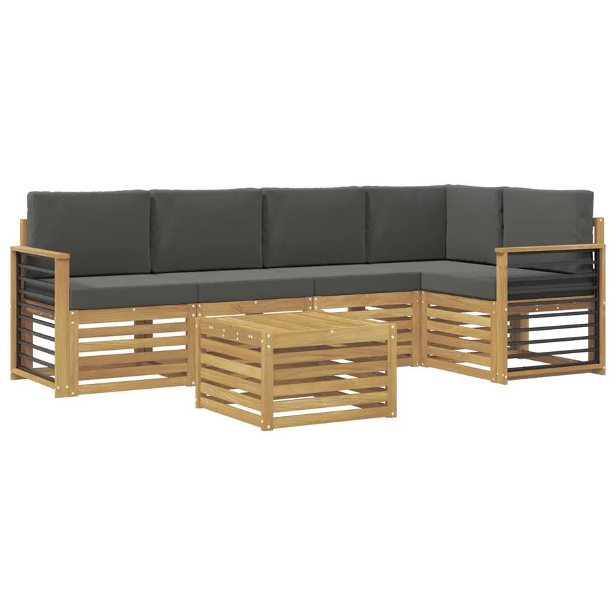 Ensemble de canapés d'extérieur 6 pcs Blanc et anthracite - 2