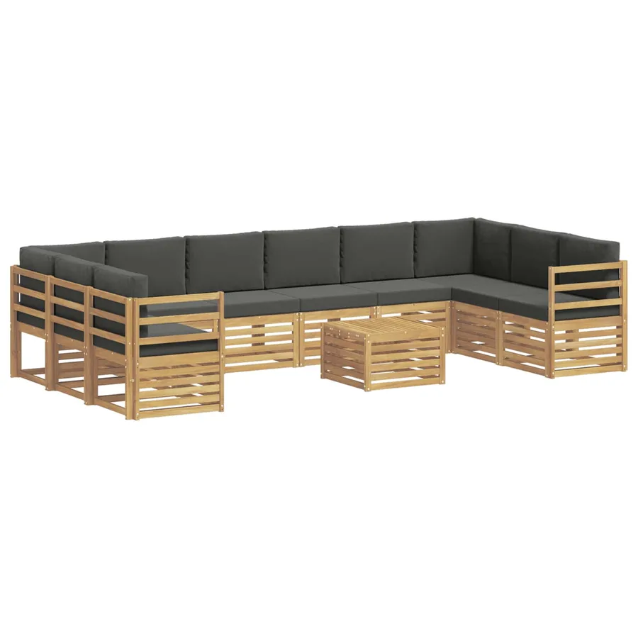 Ensemble de canapés d'extérieur 8 pcs Blanc et Anthracite - 2