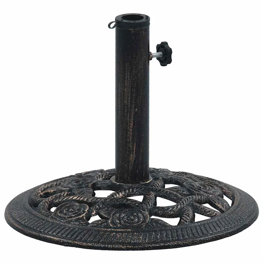 Socle de parasol Noir et bronze 9 kg 40 cm Fonte - 2