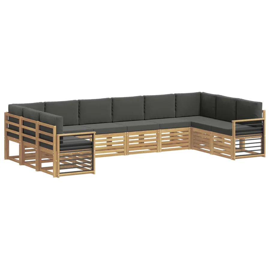 Ensemble de canapé d'angle 10 pcs Blanc et anthracite - 2