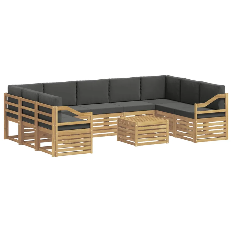 Ensemble de canapés d'extérieur 8 pcs Blanc et Anthracite - 2