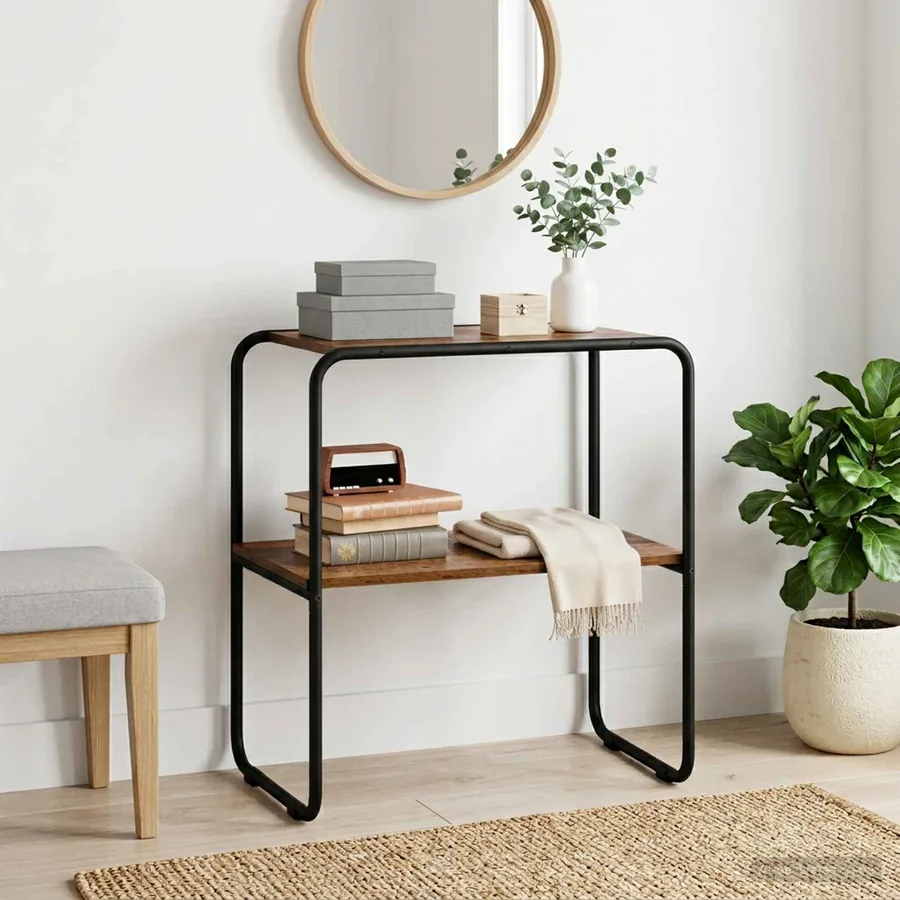 Table console Bois ancien 80 x 42,5 x 70 cm Bois d'ingénierie
