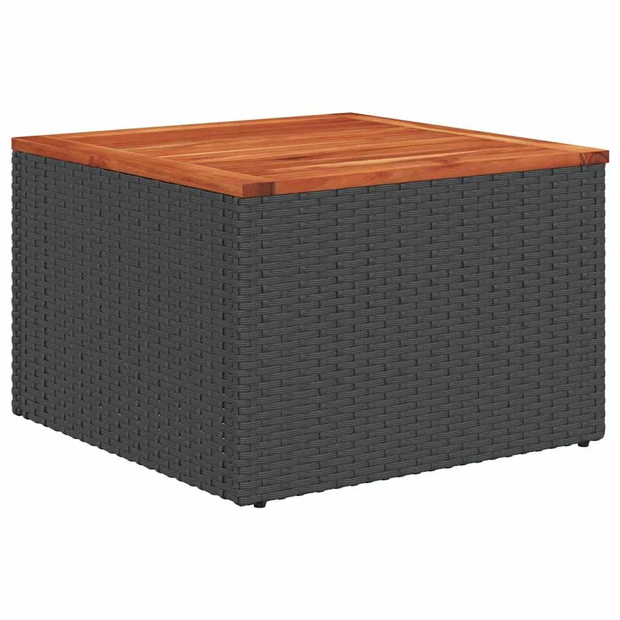 Ensemble de canapé de jardin 9 pcs Noir et turquoise polyrotin - 6
