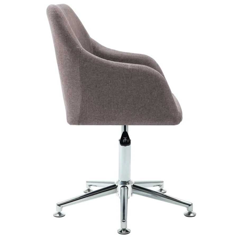 Chaises pivotantes à manger lot de 4 taupe tissu - 5